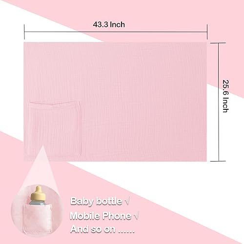 Miniatura 3 de Fundas de lactancia de muselina para lactancia materna, cuello de arco, fundas para lactancia materna para mujeres, delantal de lactancia