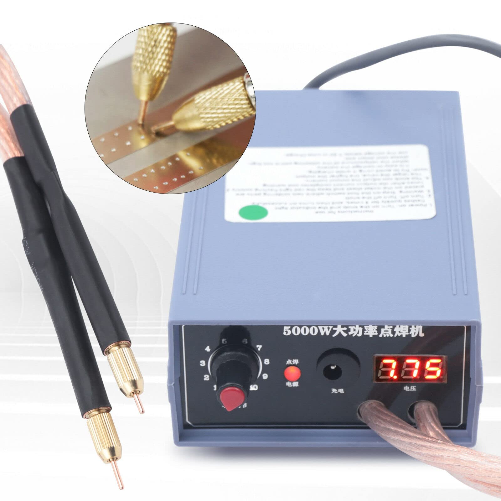 Saldatrice a punti, 5000 W, portatile, mini saldatrice a punti, per saldatura a punti, per batteria 18650