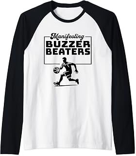Manifesting Buzzer Beaters Basketball Player Raglan Baseball Tee