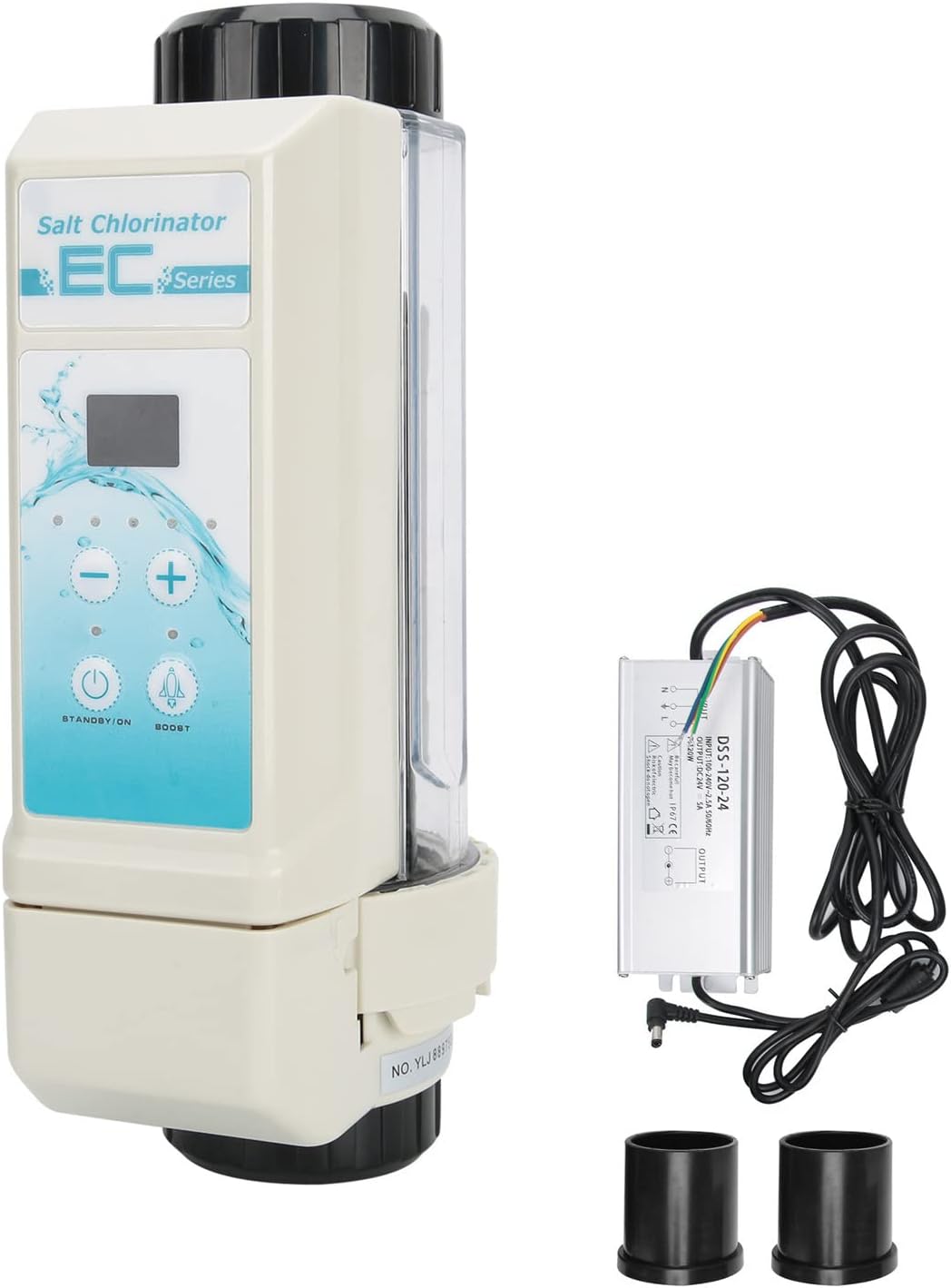 Salt Water Pool Chlorinator System with Salinity Display 20 G/H Salt Chlorine Generator EC20 Salt Cell Suitable for 25000 Gallon Pools, Saltwater Pool System 12g/h
