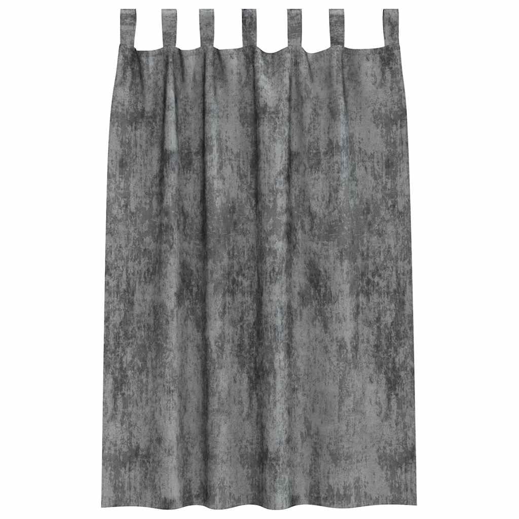 Aksamitne zasłony szare, 2 sztuki, 175 x 140 cm, zaciemniające, termiczne, ochrona przed zimnem, ochrona przed wzrokiem, do salonu, sypialni, pokoju dziecięcego, kuchni, na balkon, drzwi
