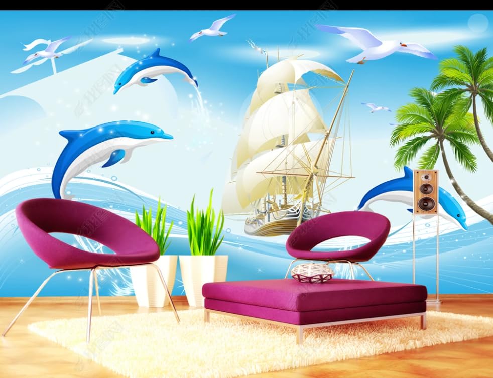 Papier peint intissé chambre d'enfant mer | Décoration murale et poster géant salon 150x105