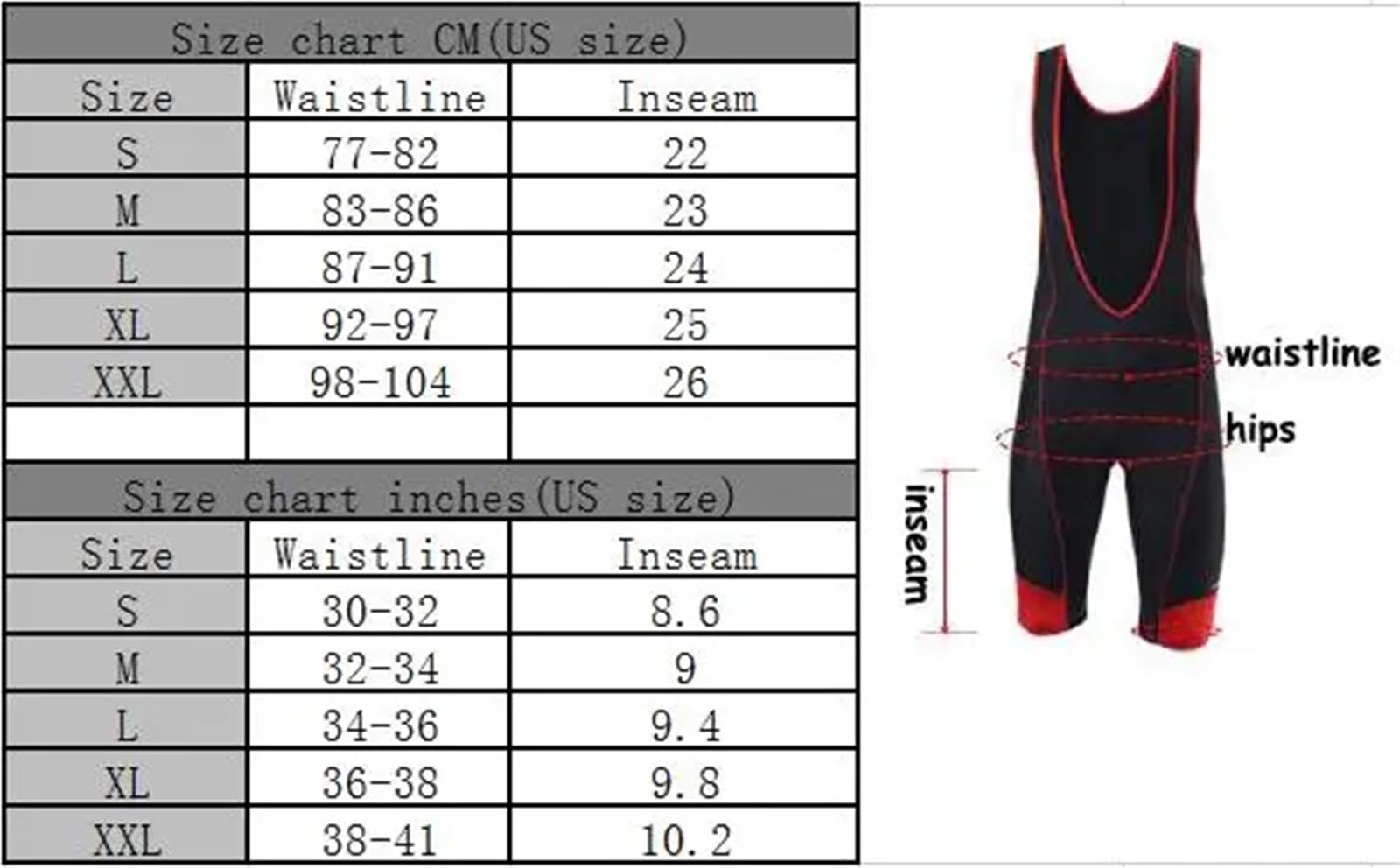 Culotte de Ciclismo con Tirantes for Hombre Culotte de Ciclismo con Tirantes y badana para Ciclismo(Black,S)