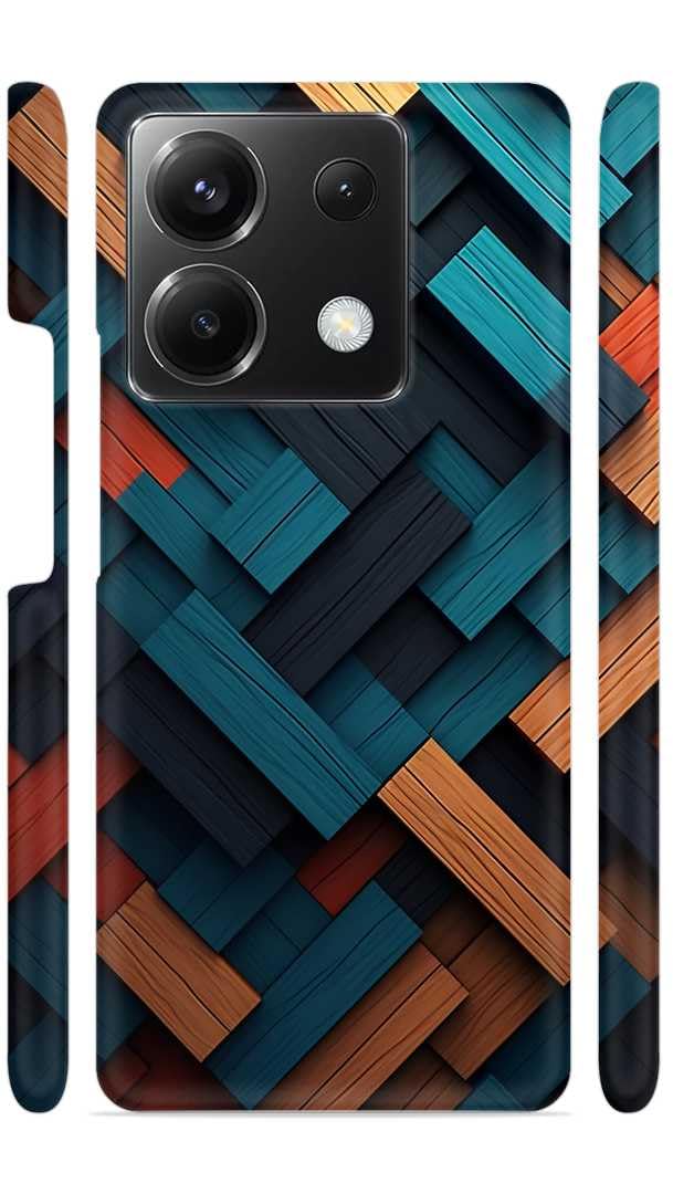 YAPZONE Colorfil Stripes Pattern Blue Designer Printed Hard Back Cover for Xiaomi Redmi Note 13 5G Attractive and Uniquely Crafted Smartphone Case