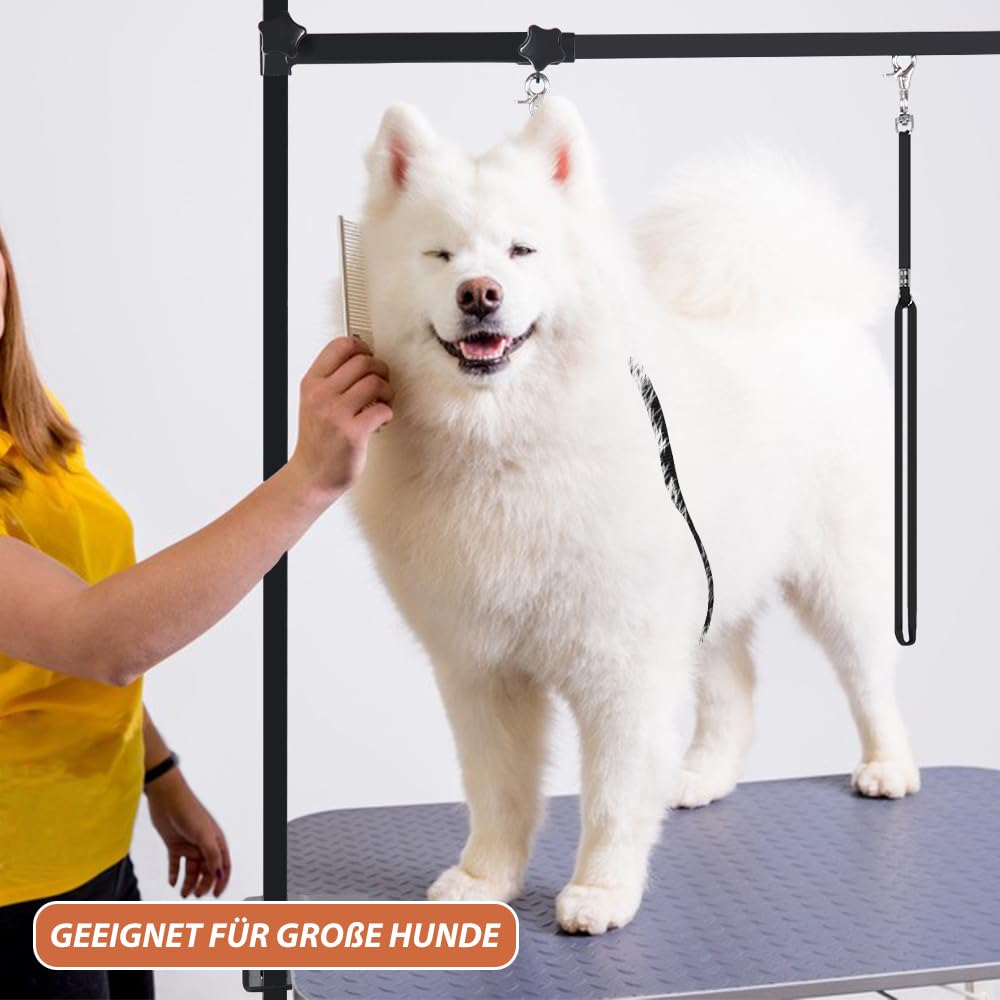 SMONTER Brazo para el cuidado de perros con abrazadera, brazo ajustable para el cuidado de perros con correa, artículo de cuidado ajustable en altura y anchura para perros y gatos