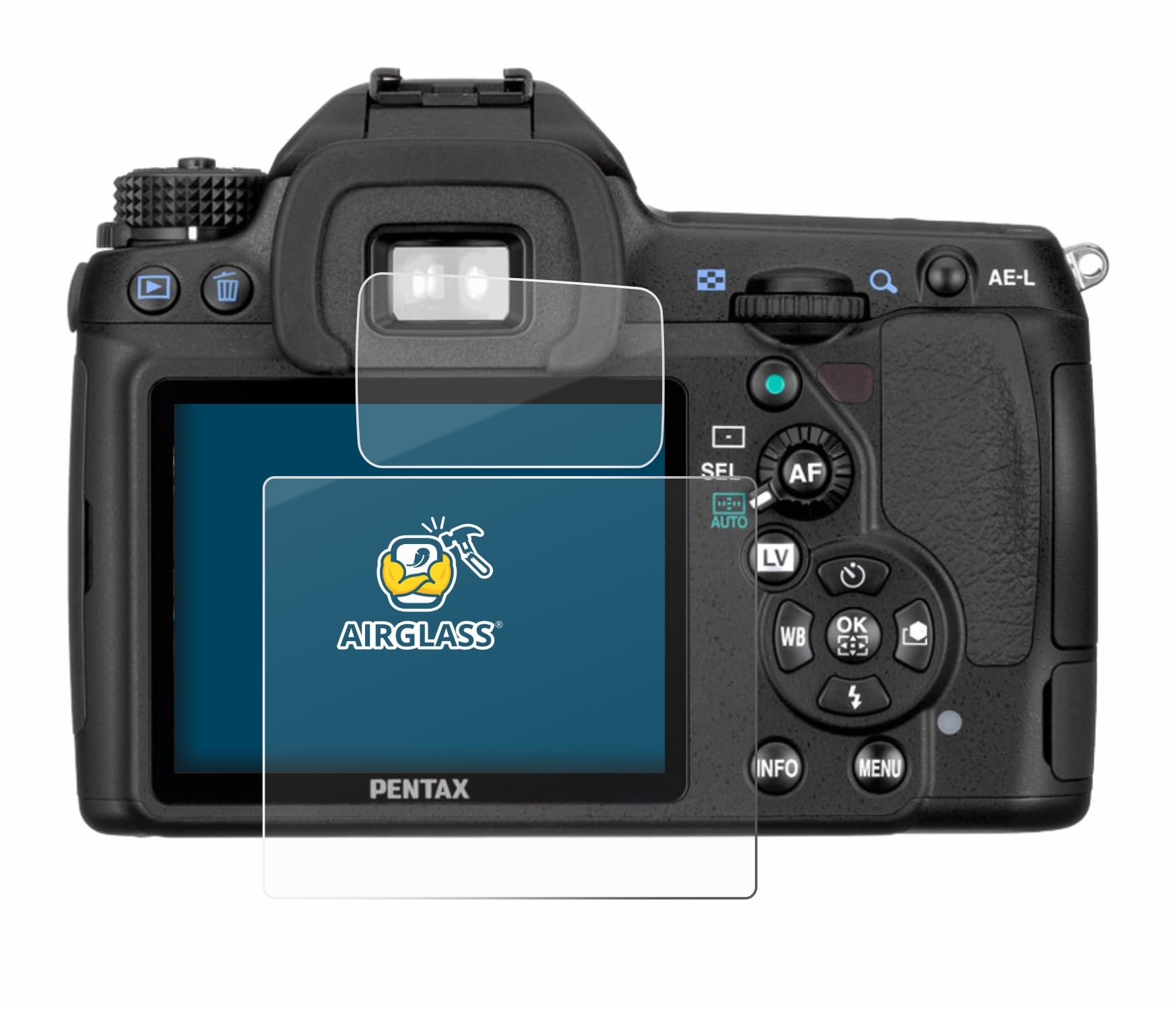 Pellicola Protettiva Brotect AirGlass Per Pentax K5 E K-5 – Vetro Ibrido Flessibile, Durezza 9H, Anti-impronta
