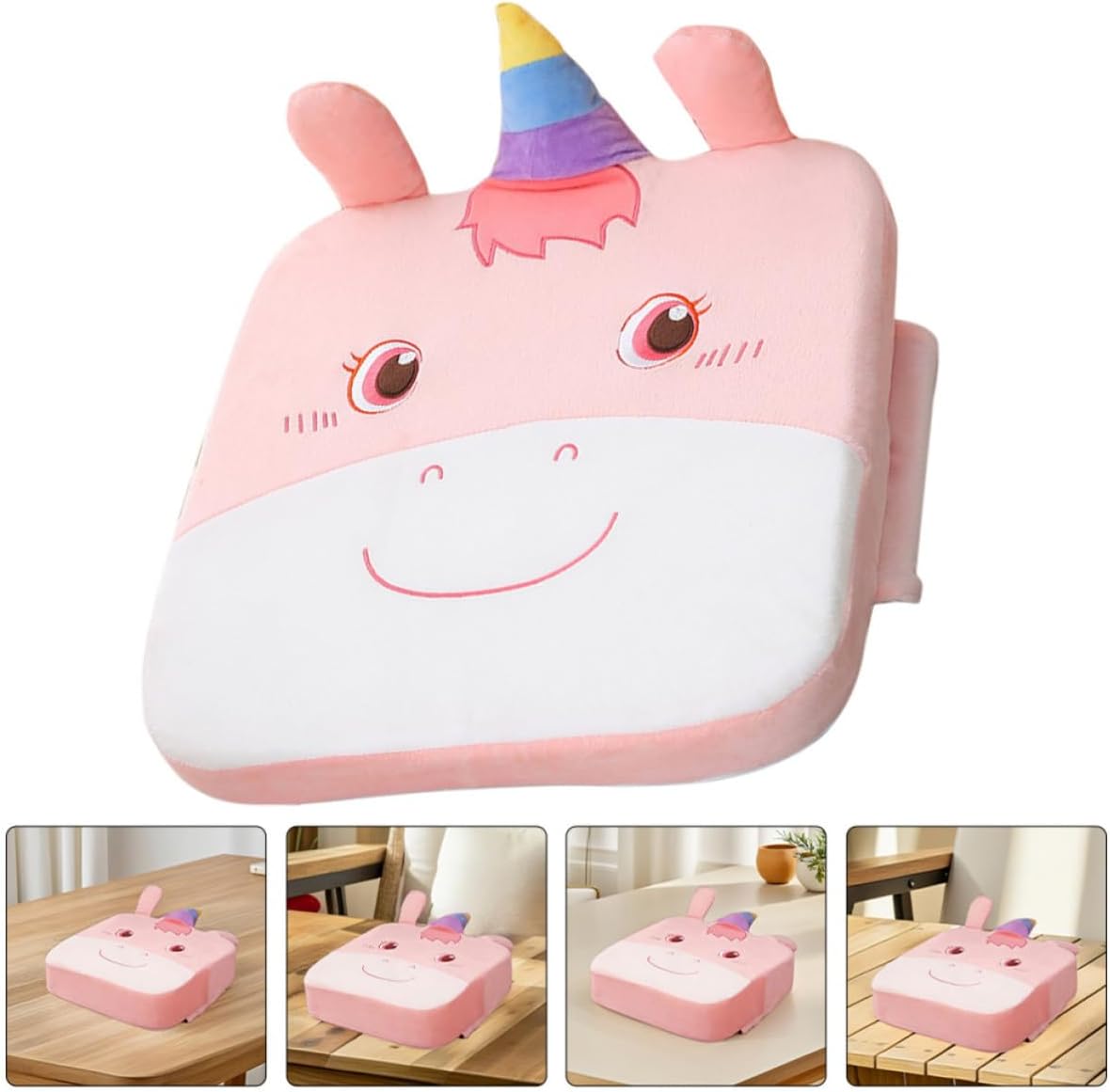Portable Booster Seat Cushion with Thickened Design and Non-Slip Bottom, for Dining Table, Kitchen, School, and Home Use, Comfortable Cotton Material Heightening Cushion
