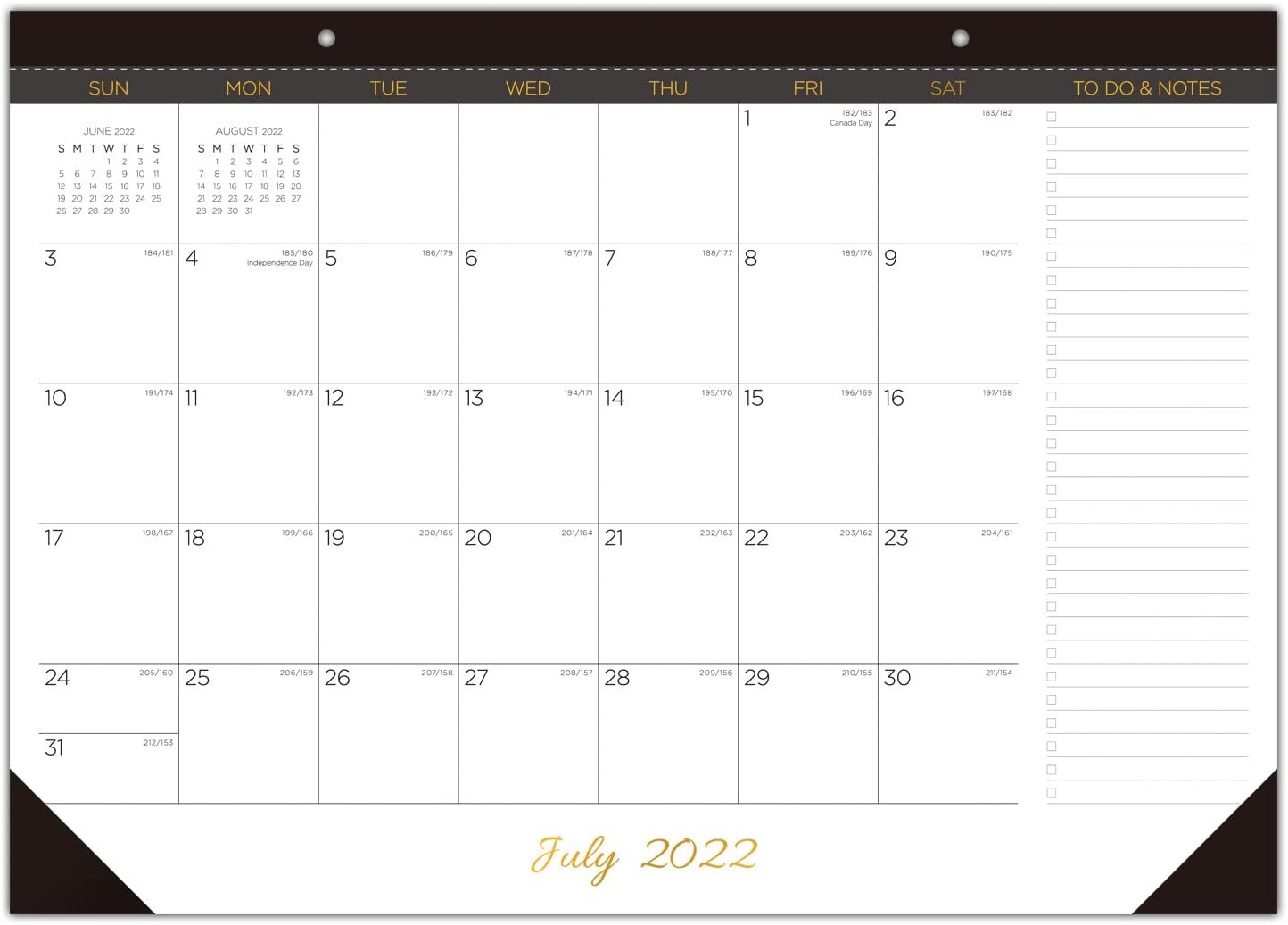 Desk Calendar 2022-2023: 17" x 12" Large Monthly Desk Pad Calendar for Planning & Organizing, 18 Months Desktop/Wall Calendar Runs from July 2022 to December 2023