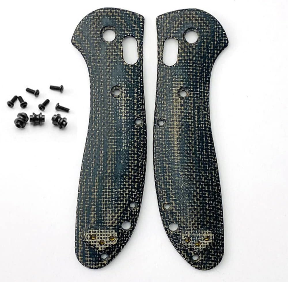 1 Pair Micarta Handle Scales Handles Patch DIY Tool Material Designed for Benchmade Griptilian 551 550(Screws Included)