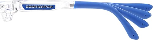 Miniatura 3 de MCR Safety DM1328B Dominator DM3 - Gafas de seguridad con espejo de diamante azul y marco transparente