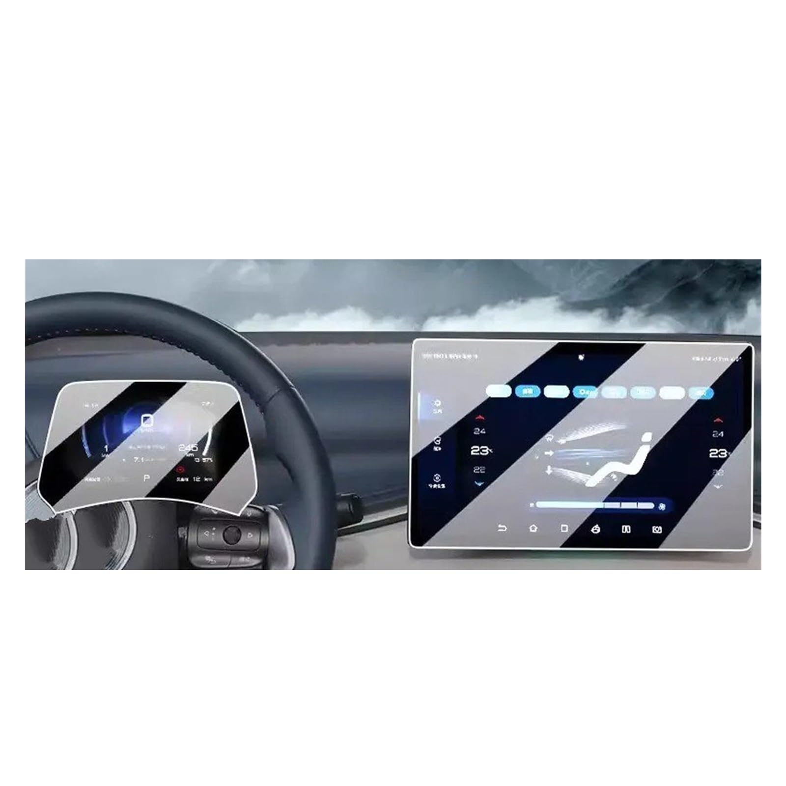 Protector de pantalla BYD Atto 3 evita arañazos en el cristal templado GPS de 15.6 pulgadas 5