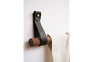 KEYAIIRA - Eye-Catching Leather Curtain Rod Holders: Embracing Bohemian Elegance