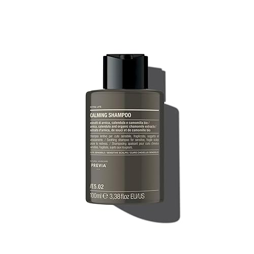 PREVIA Extra Life - The Virtuous Scalp Ritual Calming Shampoo  Calmante para cuero cabelludo sensible  Extractos orgánicos de caléndula de