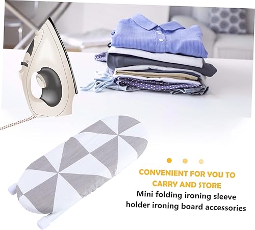 Miniatura 8 de GRIRIW Tabla de planchar de mesa, 1 unidad, tabla de planchar, tubo de acero, mesa de planchado para el hogar, mini alfombrilla de planchar para