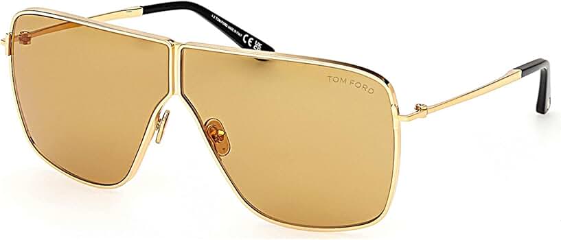 Amazon.com: Tom Ford HUXLEY FT1159 Gold/Yellow 68/3/135 unisex