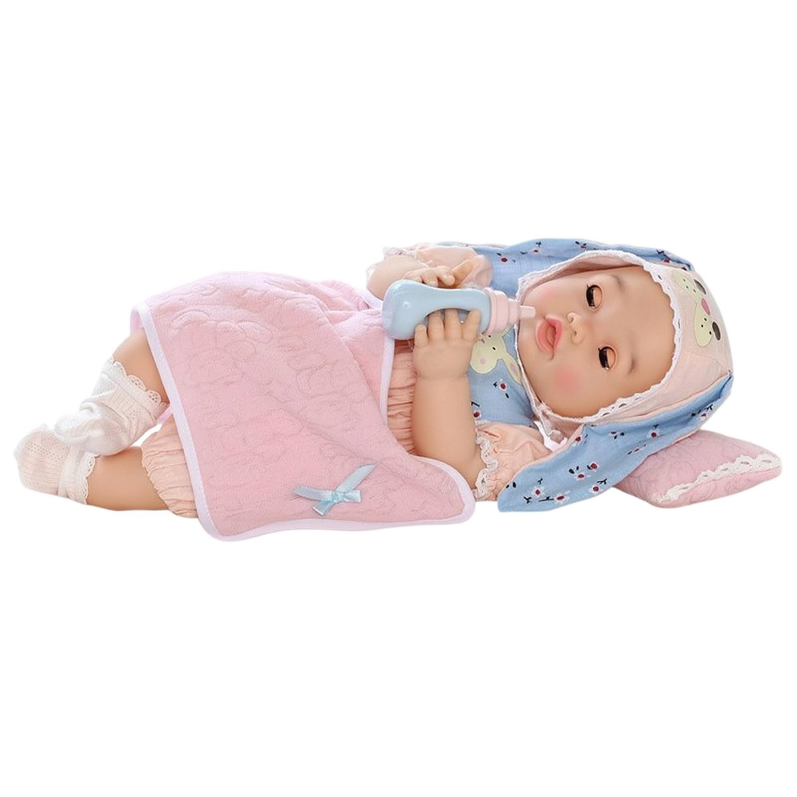 Poupée Bébé avec Tétine Interactif Poupée Interactive Qui Parle Bébé avec Accessoires pour Tout-Petits, Jeu D'imitation