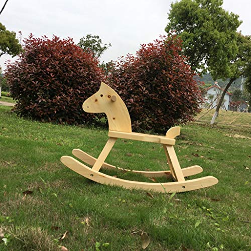 Schaukelpferd QIQIDEDIAN Festes Holz Pferdeschaukelstuhl Spielzeug Einkaufszentrum Schießen Requisiten – Bild 3