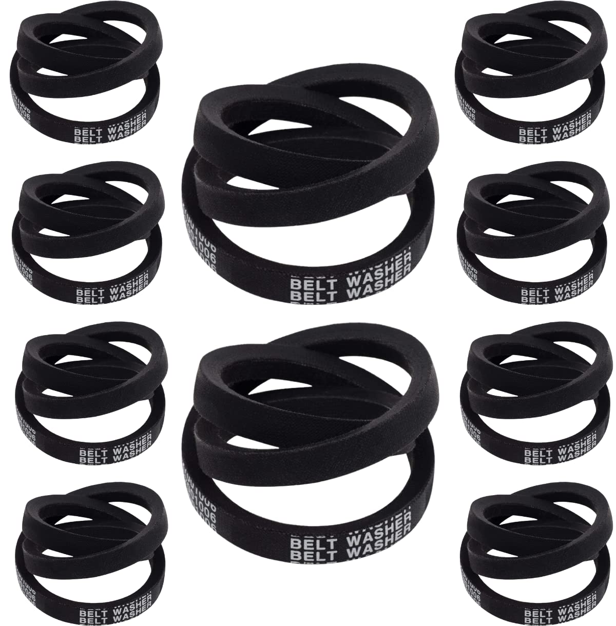 27001006 Washer Drive Belt – Compatible with Amana, Speed Queen, Maytag, Admiral, Kenmore Top-Load Washers – Replaces WP27001006, 40053606, 2200063, 38174, AP6007462 – (10-Pack)