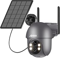 ANRAN 2K Kültéri WiFi Biztonsági Kamera 360° Forgatható Napelemes PIR Mozgásérzékelővel, Reflektorfénnyel, Kétirányú Hanggal, Éjjellátóval,  1