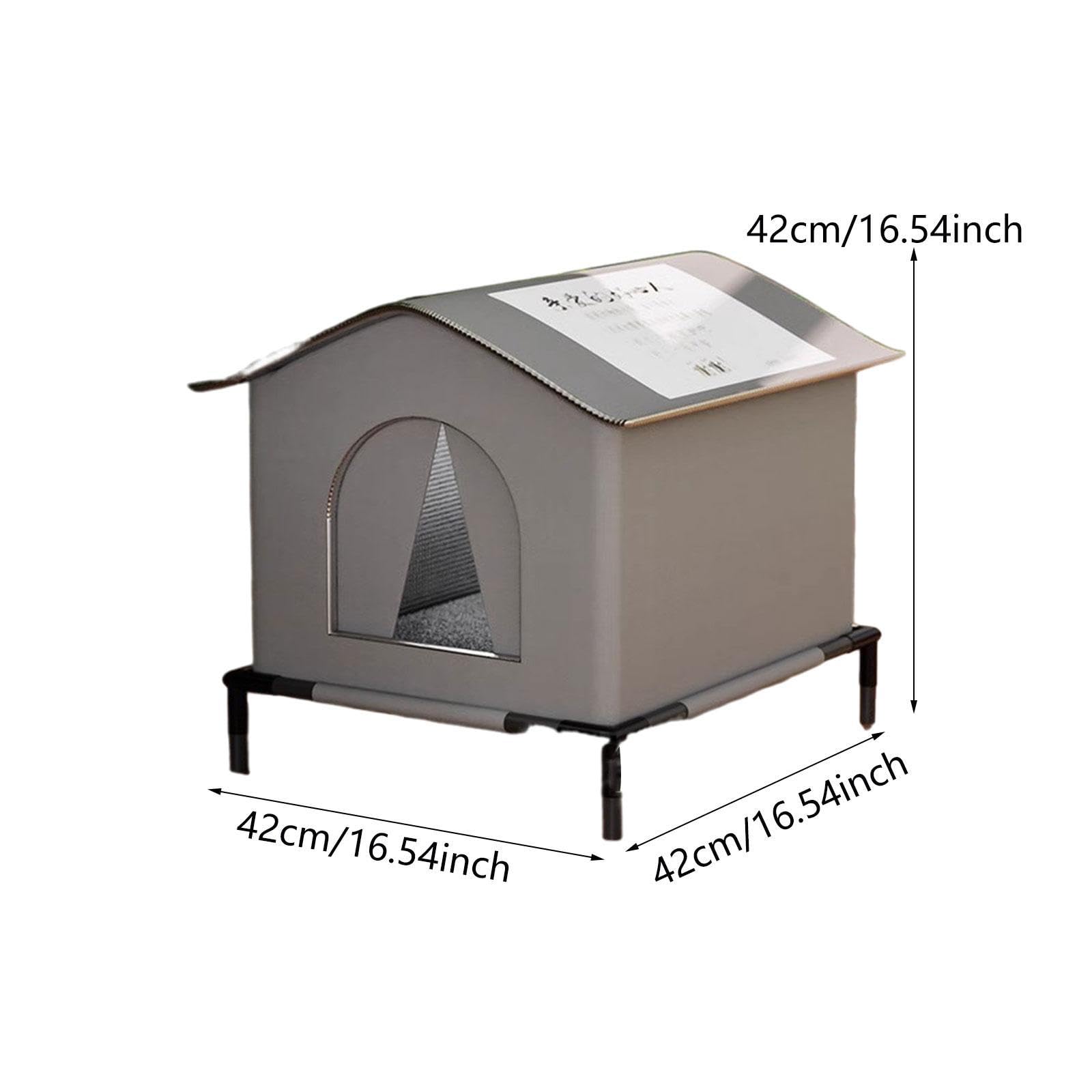 Maisonnette Pour Chat Villa De Luxe Pour Extérieur Et Intérieur (Gris Foncé) - RHR Concepts BV - Gamm Vert