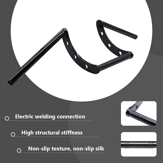 AnXin Motorcycle Z Handlebar 7/8 22mm for Drag Bobber Chopper Cruisers
