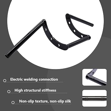 AnXin Motorcycle Z Handlebar 7/8 22mm for Drag Bobber Chopper Cruisers