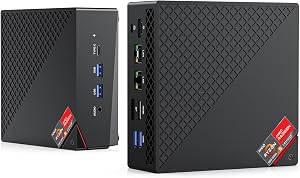 ACEMAGICIAN AM06Pro Mini PC, AMD Ryzen 5 7430U (6C/12T, Up to 4.3Ghz), 16GB DDR4 512GB M.2 SSD Micro PC with Windows 11 Pro | 4K Triple Display | Type-C | Dual Ethernet | WiFi 6 | BT 5.2