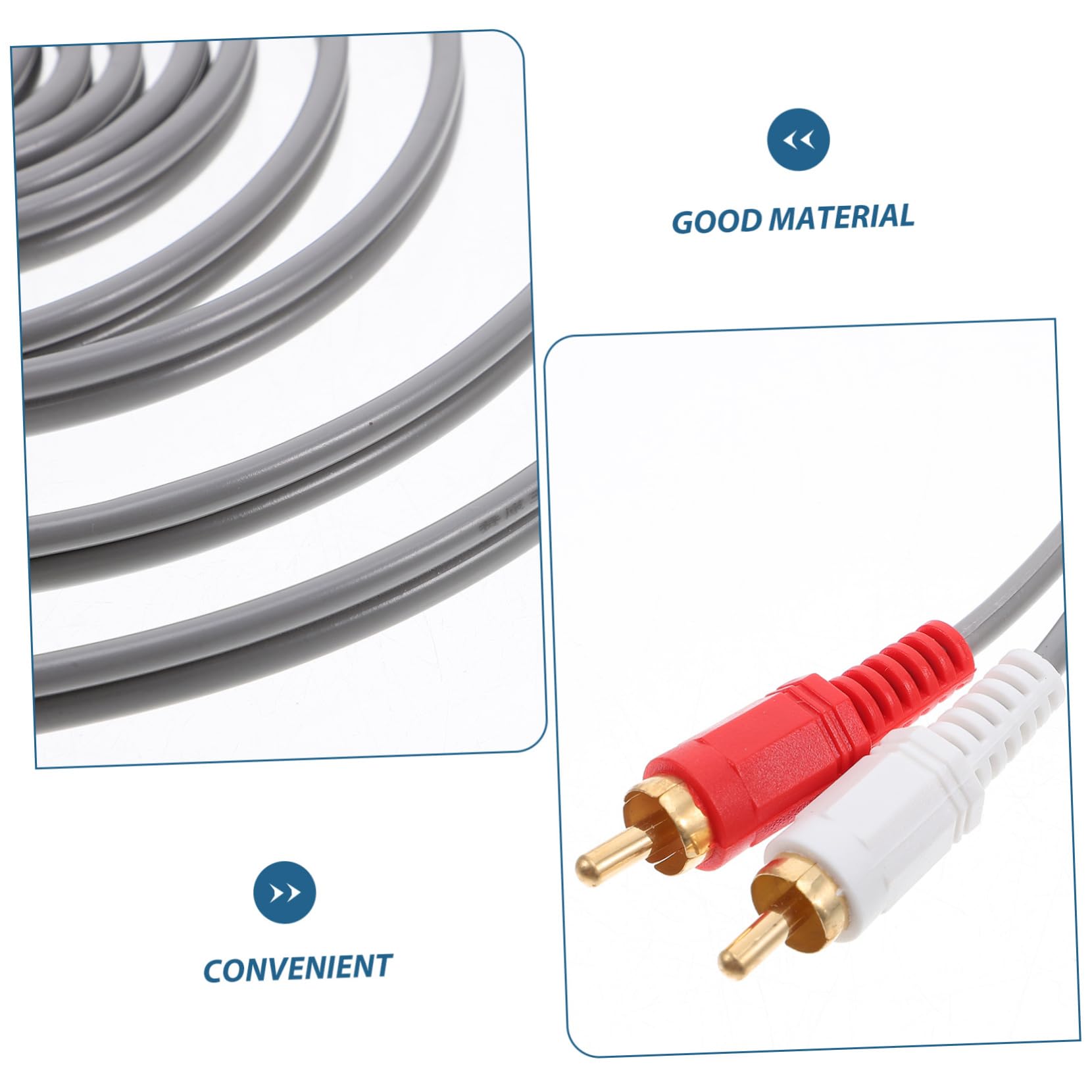 MOLUCKFU Audio Speaker Cable Male to Dual Female Flexible Wire for Superior Sound Transmission Easy Setup for Home Car and Studio Use Core for -Term Performance
