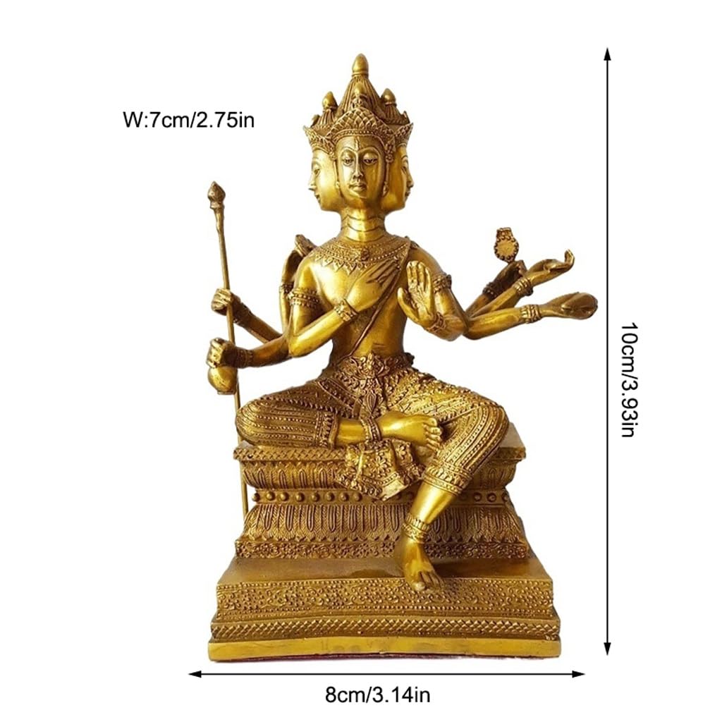 Figurka Buddy do wnętrz mosiężne ozdoby do dekoracji wnętrz rzemiosło dekoracja zen dekoracja Bodhisattwa posągi Feng Shui dekoracja medytacyjna statuetka buddy rzeźba (S)