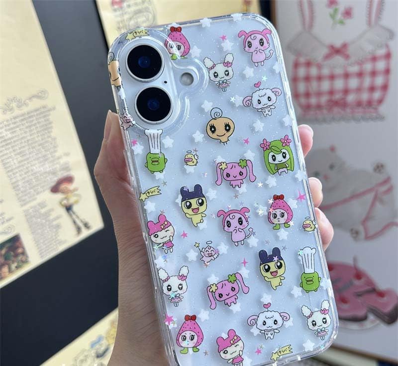 Amazon.co.jp: たまごっち透明スマホケースiPhone16 promax 対応