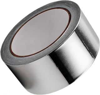 Angkeel Heavy Duty Aluminum Foil Tape 2in x 50ft - 4mil Thick High Temp for HVAC Ducts, Dryer Vents, Exhaust Repair, EMI Shield