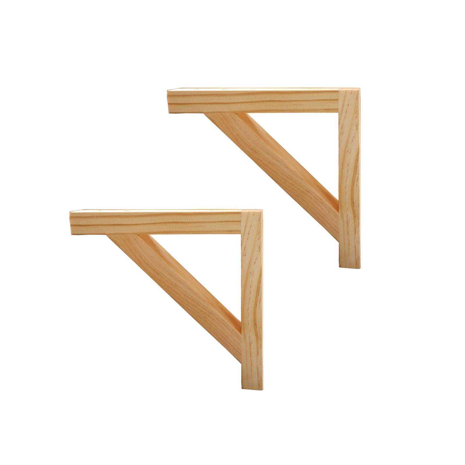 90 Gradi Supporti Angolo Staffe per Mensole,Legno Massiccio Mensola aTriangolo Staffa per Mobili,Decora la Cucina,Bagno,Diy Mensola Legno,con Viti,2 Pz (35cm/13.78in)