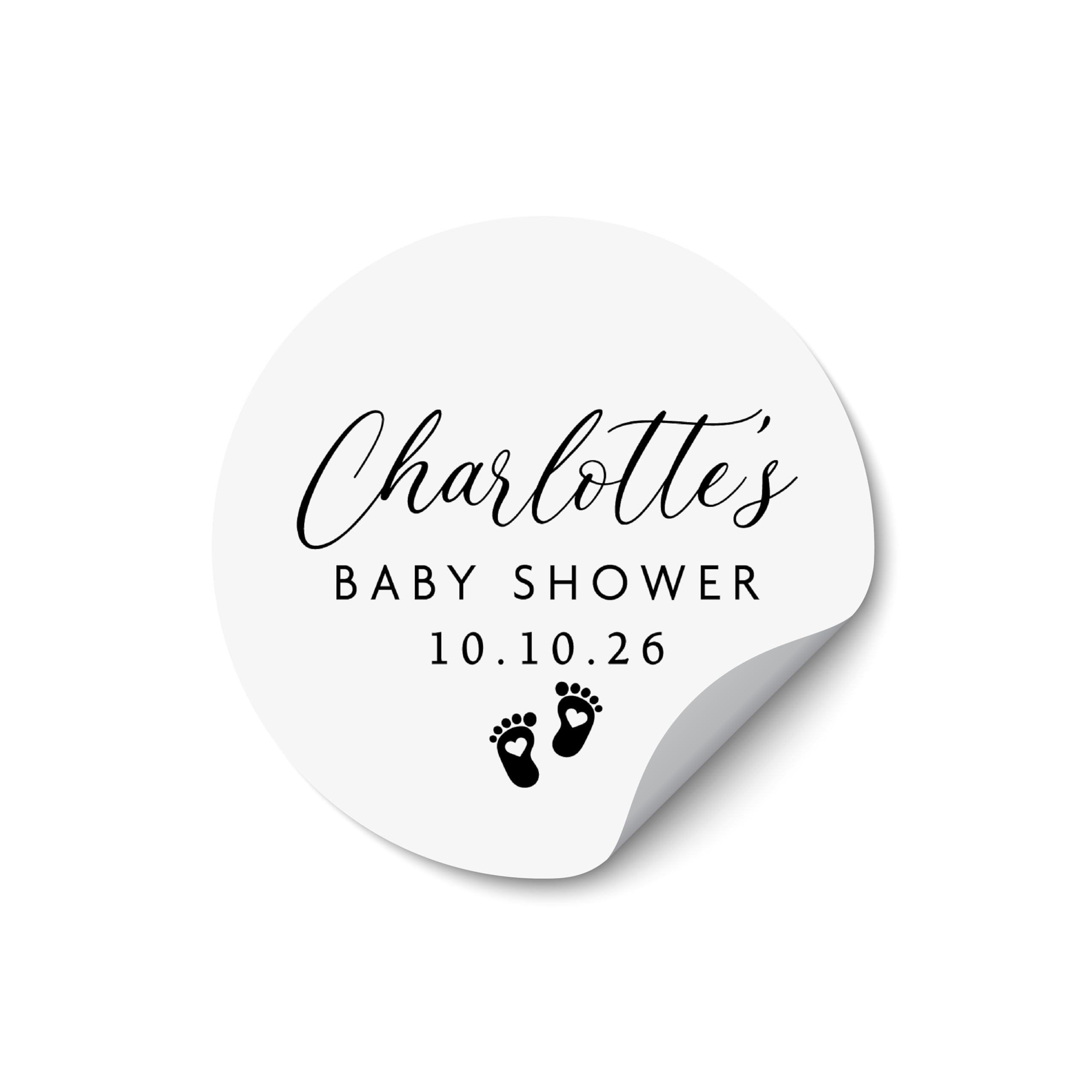 Personalised Baby Shower Leaf Wreath Stickers, Custom Name & Date Labels, Favour Tags, Floral Party Decorations, UK Designed & Printed Gift Seals - BS46