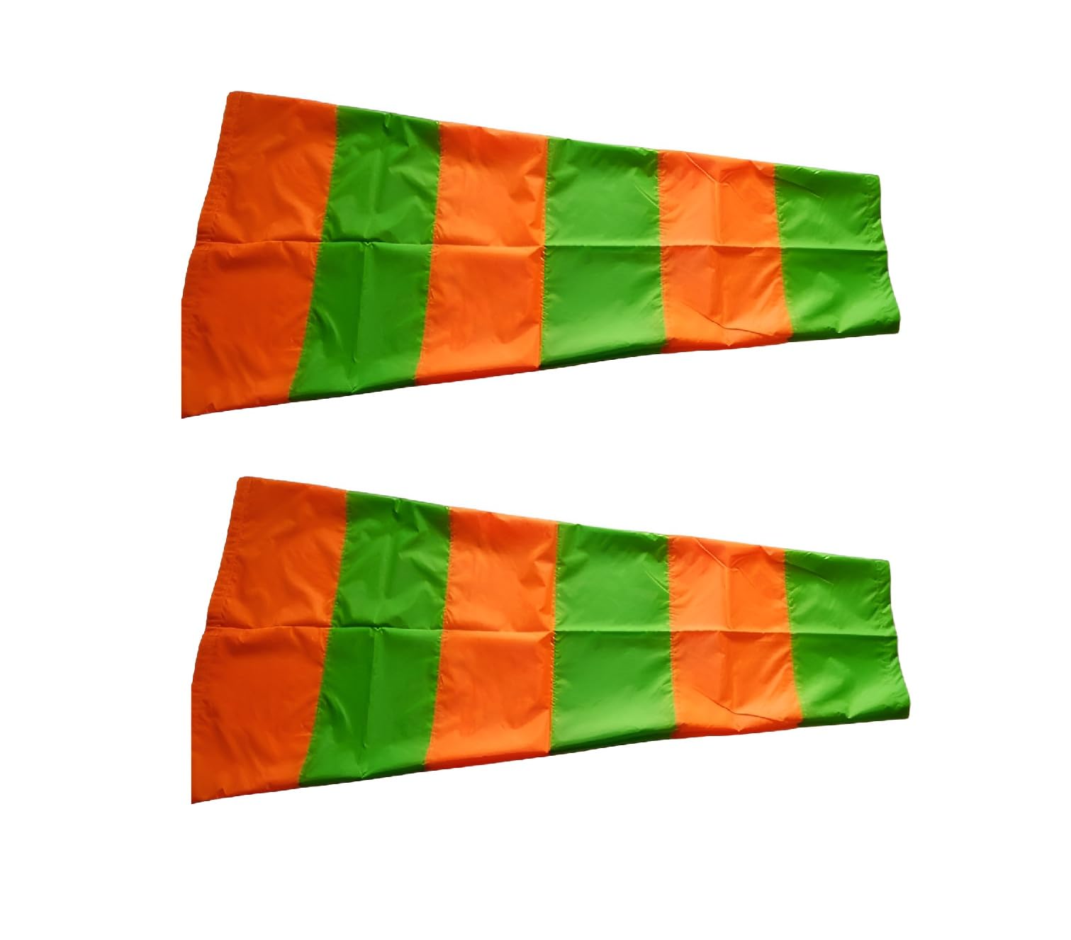 Windsock Wind Direction Indicator, Orange and Lime Green, Double Layer Parachute Fabric, 6 Feet Long x 24 inch Diameter, Waterproof, with 3 Metre PP Rope, Pack of 2-image-29