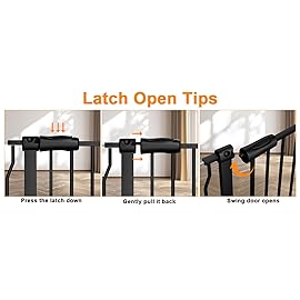 HOOEN Wide Baby Gates for Doorway Stairs 30 Tall 43.5 to 48 Inch Wide Indoor Child Gate for Kid or Pet Dogs Walk Through Pressure Mounted Baby Dog Gate