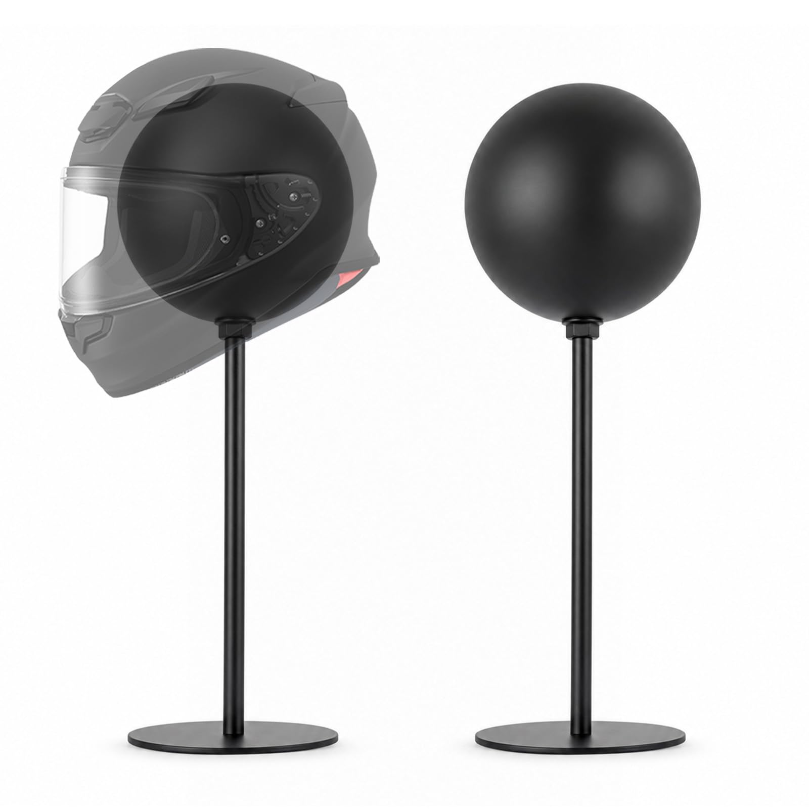 evergoods 2PCS Motorcycle Helmet Stand Desktop Helmet Holder Display Rack, Metal Helmet Storage Stand for Motorcycle, Bicycle Helmets, Hats Space Saving Display Organizer for Home, Garage & Office