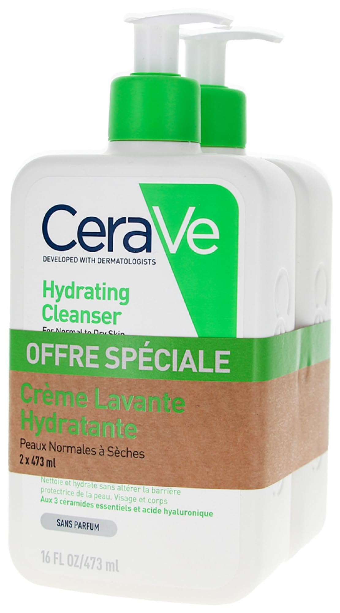 CeraVe Moisturising Cleansing Cream Pack of 2 x 473 ml