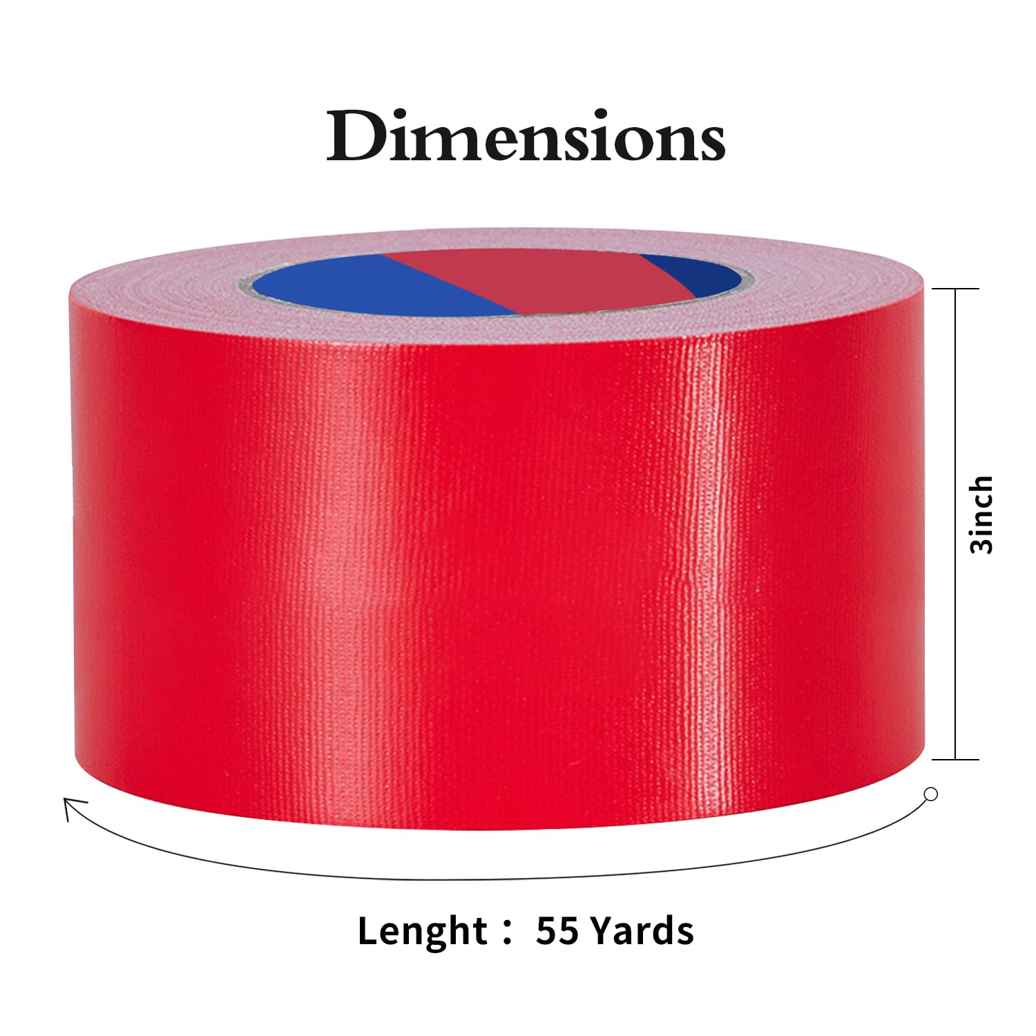 Duccinp Duct Tape 75 mm x 50 m Heavy Duty, No Residue, Tear by Hand & Waterproof Red Duct Tape, Great for Packaging Home Use - Image 2