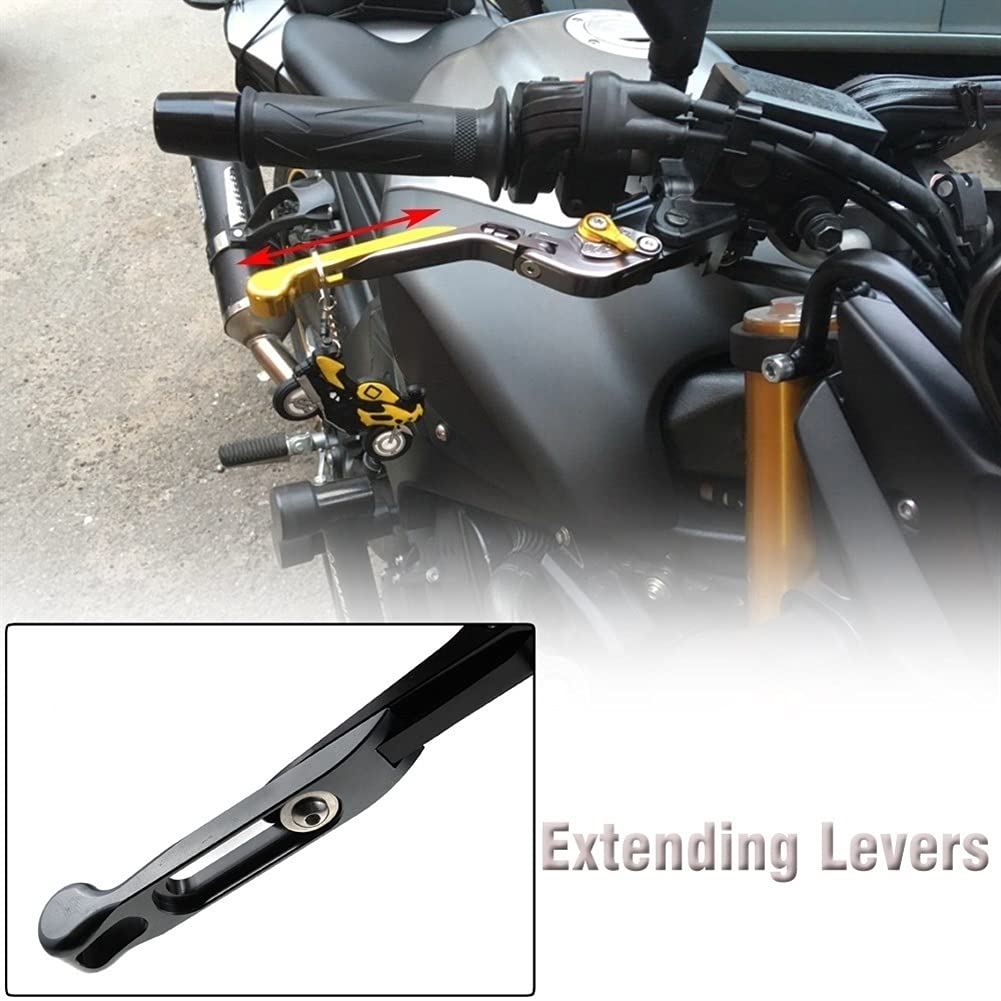 Leve frizione del freno moto, 1 paia CNC Alluminio 6 Position Pieghevole regolabile Pieghevole ACCESSORI ACCESSORI A MOTOGLICE Leve maniglia per Benelli BJ 500 300 302 BN 600i BN302 300 899 600 TNT300