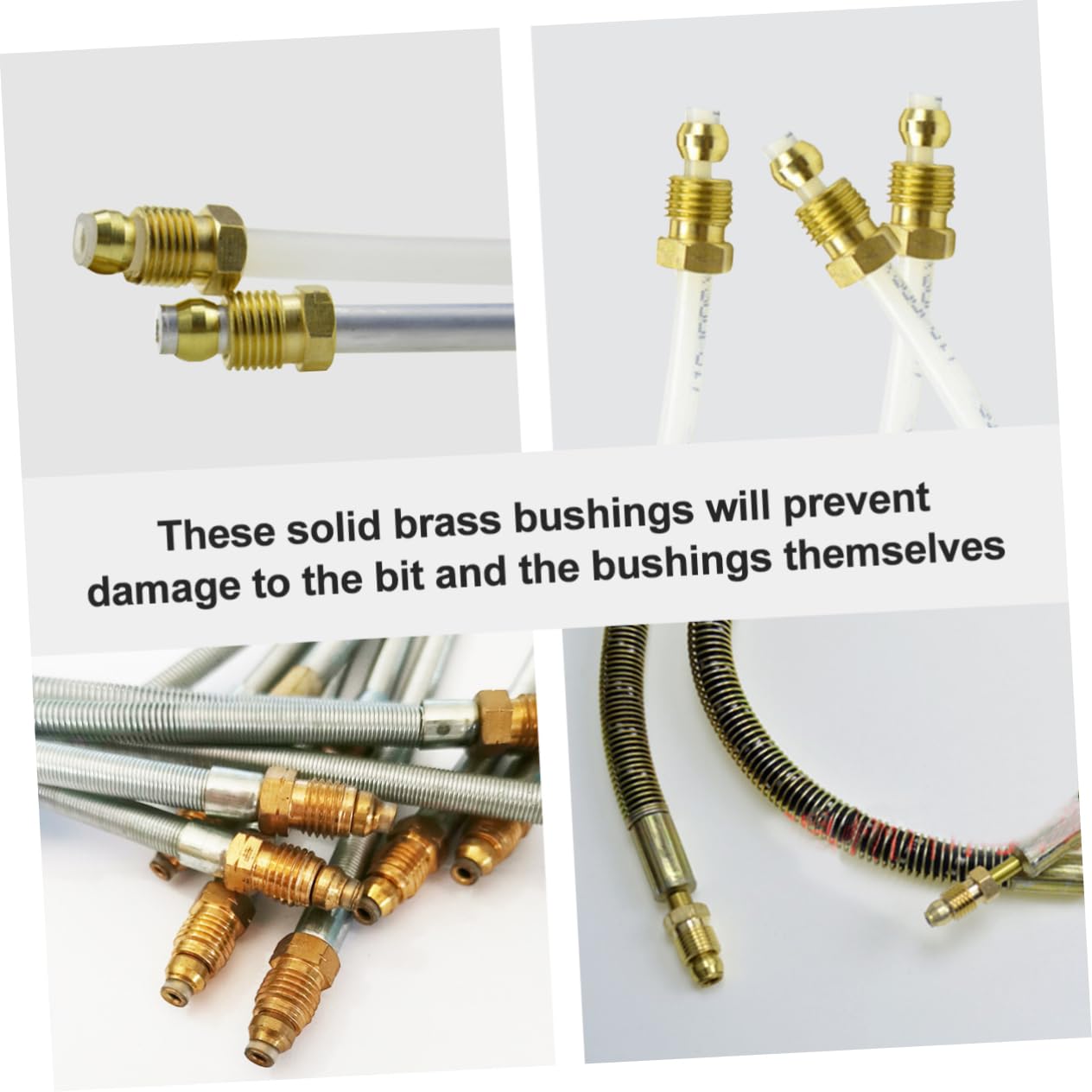 GRIRIW High-temperature Brass Bushing Pcs Nylon Oil Core Tubing Fitting Easy Maintenance