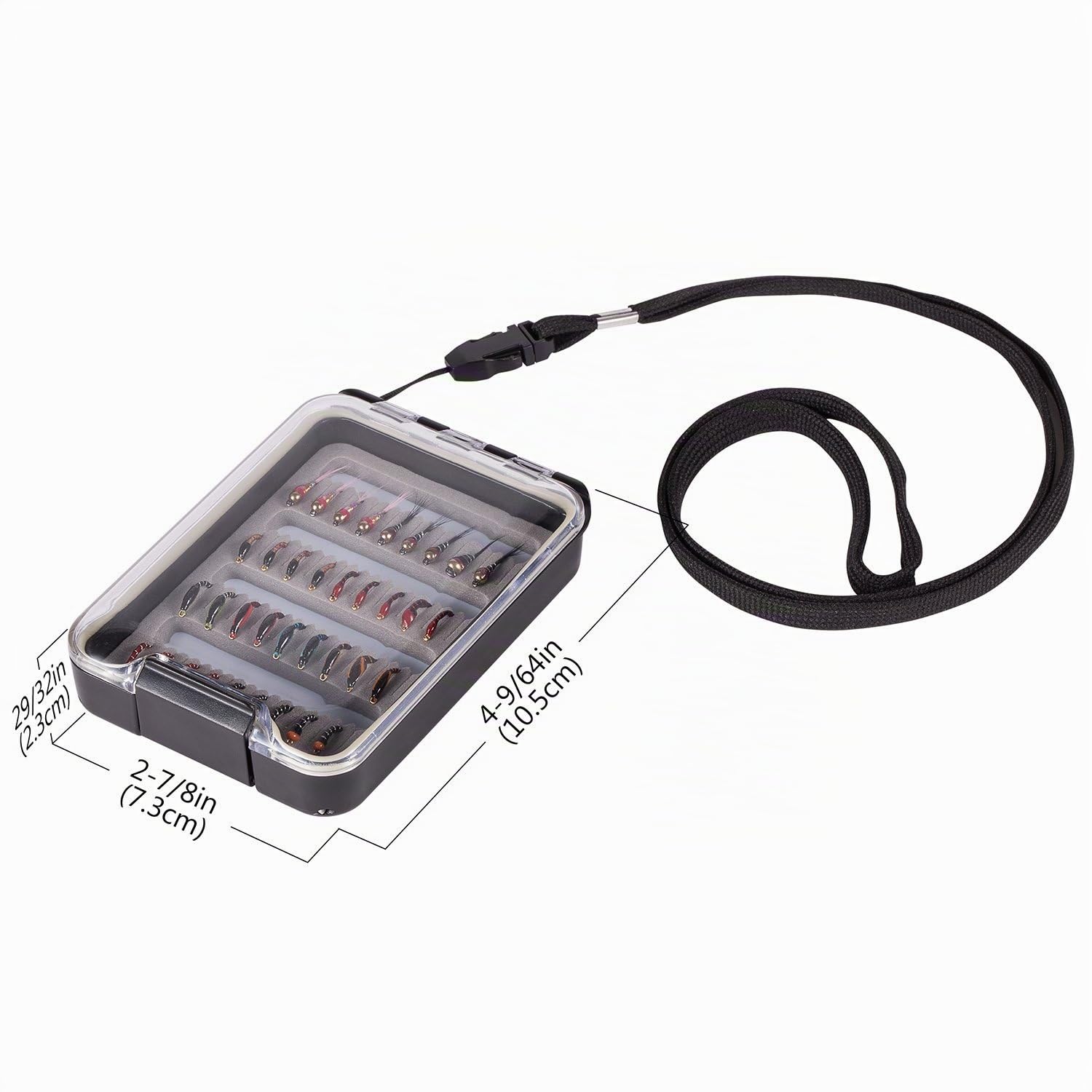 Bassdash Pesca Mosche Artificiali Esche Set Assortimento di Mosche Trota Bass con Fly Box Pezzi con Mosche secche/bagnate, ninfe, Stelle filanti, Popper