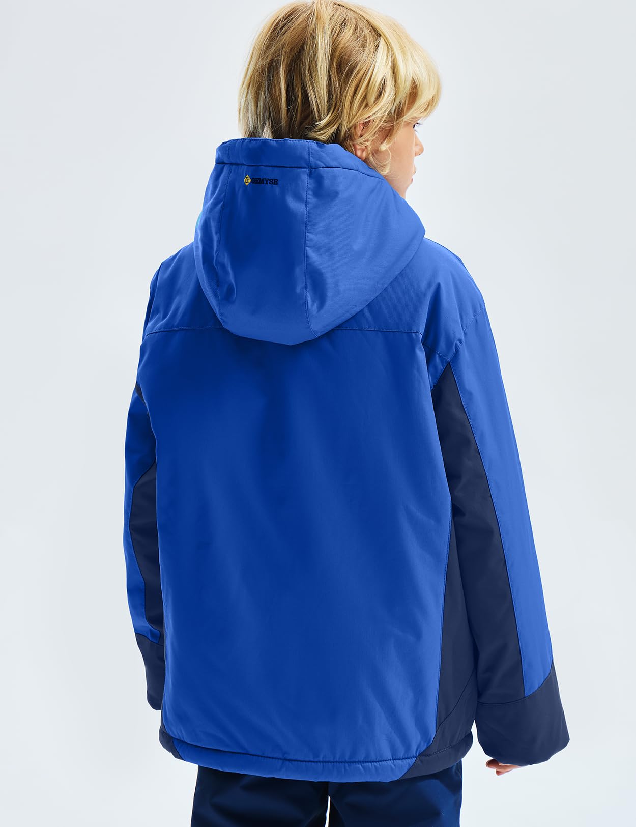 GEMYSE Bambini Giacca da Sci Impermeabile Pile Antivento Giacche Ragazzi invernale Cappotto con Cappuccio