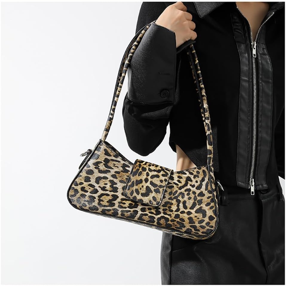 Leopard Print Purses and Handbags Cheetah Print Hobo Shoulder Bag Y2k Leopard Crescent Tote Bag Cheetah Clutch Purse - Image 3