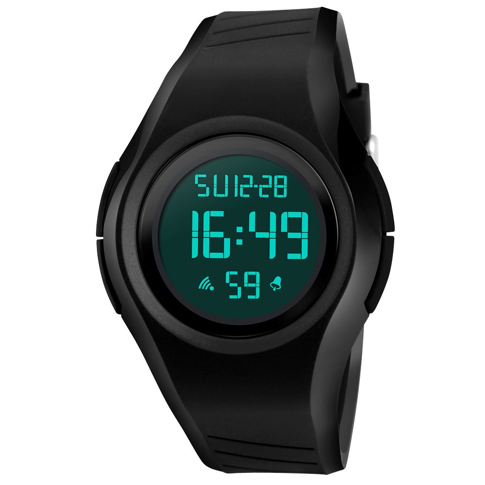 FeiWen Uomo E Ragazzo Sportivi Digitali Orologi Da Polso Outdoor Militare 50m Impermeabili Led Doppio Tempo Allarme Orologio Multifunzione Plastica Cassa E Gomma Banda