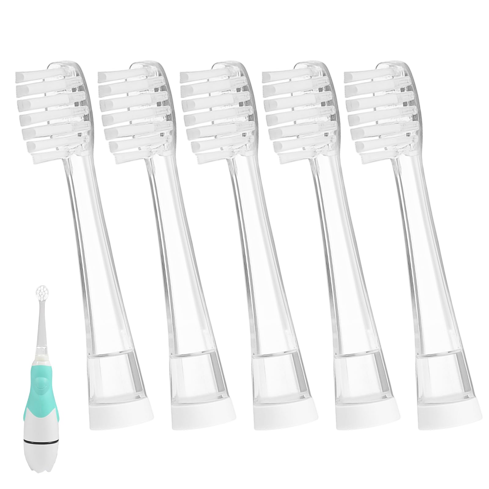 Yuio 5Er Cepillos de Repuesto para NiƱos para Seago SG513/SG977/SGEK6/DT-K6/DT-BB1, Recambios para Cepillo de Dientes ElƩctrico Infantil para Seago, Cabezales de Repuesto Suaves para NiƱos(3 aƱos+)