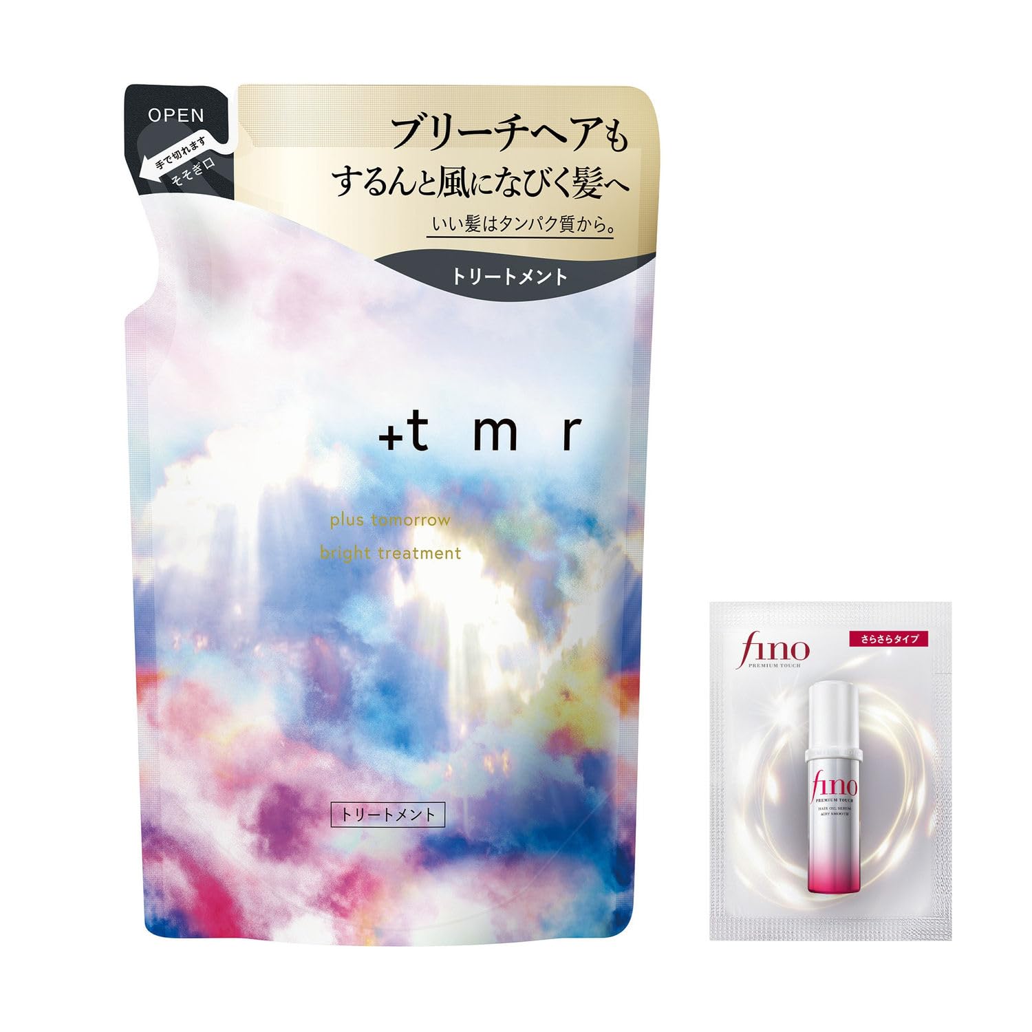 【Amazon.co.jp限定】 +tmr プラストゥモロー : トリートメント 詰め替え +おまけ 【ブライト】 タンパク質 ダメージケア ハイダメージ ブリーチ カラー 補修 ヘアケア コンディショナー