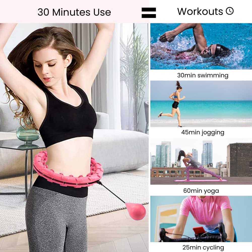 Hula Hoop Dimagrante Con Massaggio | 24 Segmenti Regolabili | Per Principianti E Adulti - Foto 7