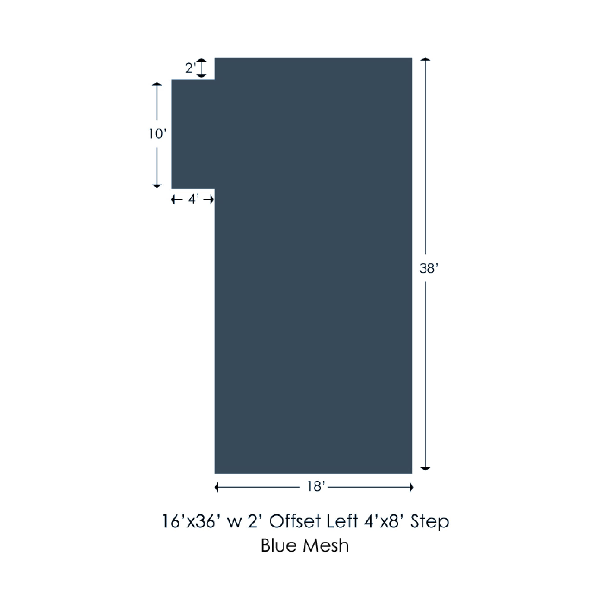 WaterWarden Copertura Di Sicurezza Per Piscina Interrata 18' X 32' - Rettangolare, Rete, Garanzia 15 Anni, UL ASTM F1346, Hardware Incluso - 3