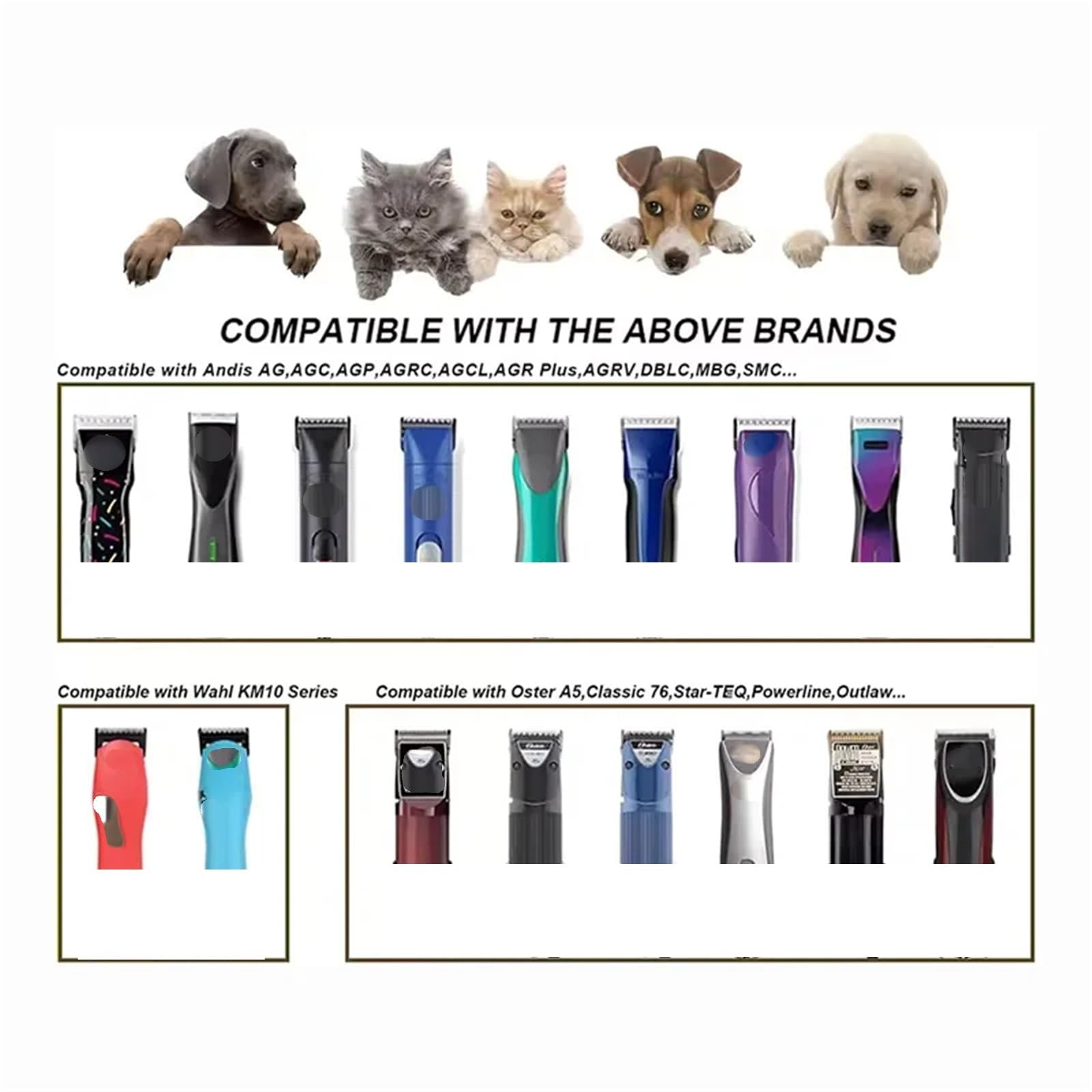 Cuchilla De Cerámica Desmontable for Peluquería Canina HT De 3/4 Pulgadas, Compatible Con Oster,A5,Compatible Con Wahl,cortauñas for Animales De La Serie KM | 3-4 HT 1PC