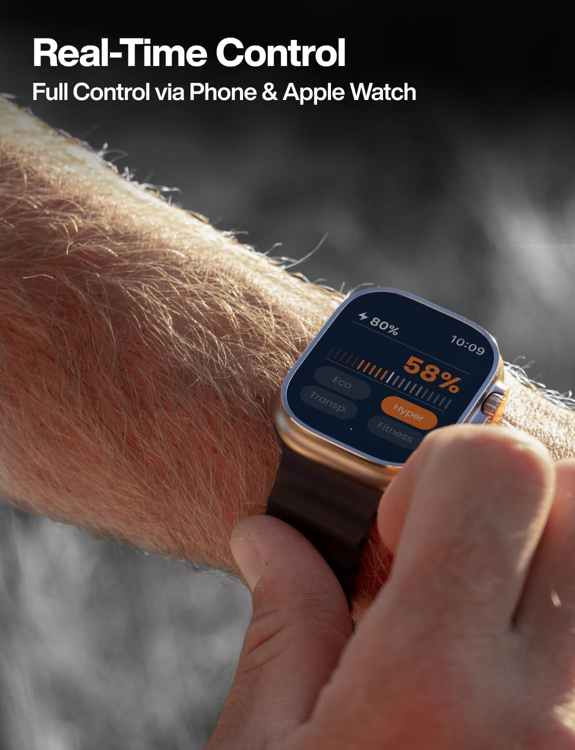 Hypershell X Ultra Exoskeleton, Leg Strength with 1000W Output, Upgraded 30km Battery Range, 12 Intelligent Modes, AI-Powered Wearable Exoskeleton for Walking, Hiking, 2 Batteries, No Adapter